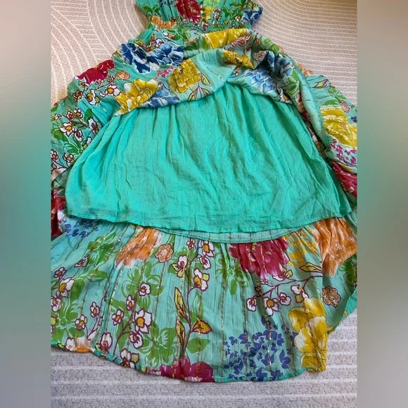 Anthropologie Me 2 Magic Floral Maxi Dress Tropical Resort-wearViscose M Summer - Picture 9 of 12